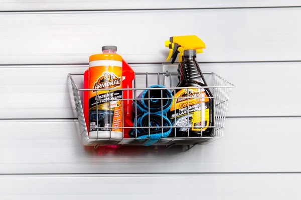 Medium Wire Basket 15" x 11" x 8". WB1511-V2. Lightweight and high capacity steel basket excellent for stashing away all types of things. For use in garages, sheds, basements, laundry rooms, closets and retail settings.